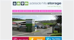 Desktop Screenshot of adelaidehillsstorage.com.au